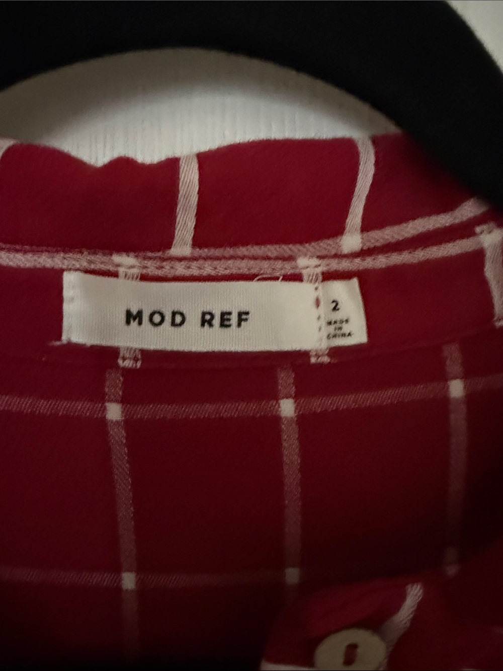 Mod Ref Red Grid Button-Front Collared Midi Dress - Picture 4 of 7